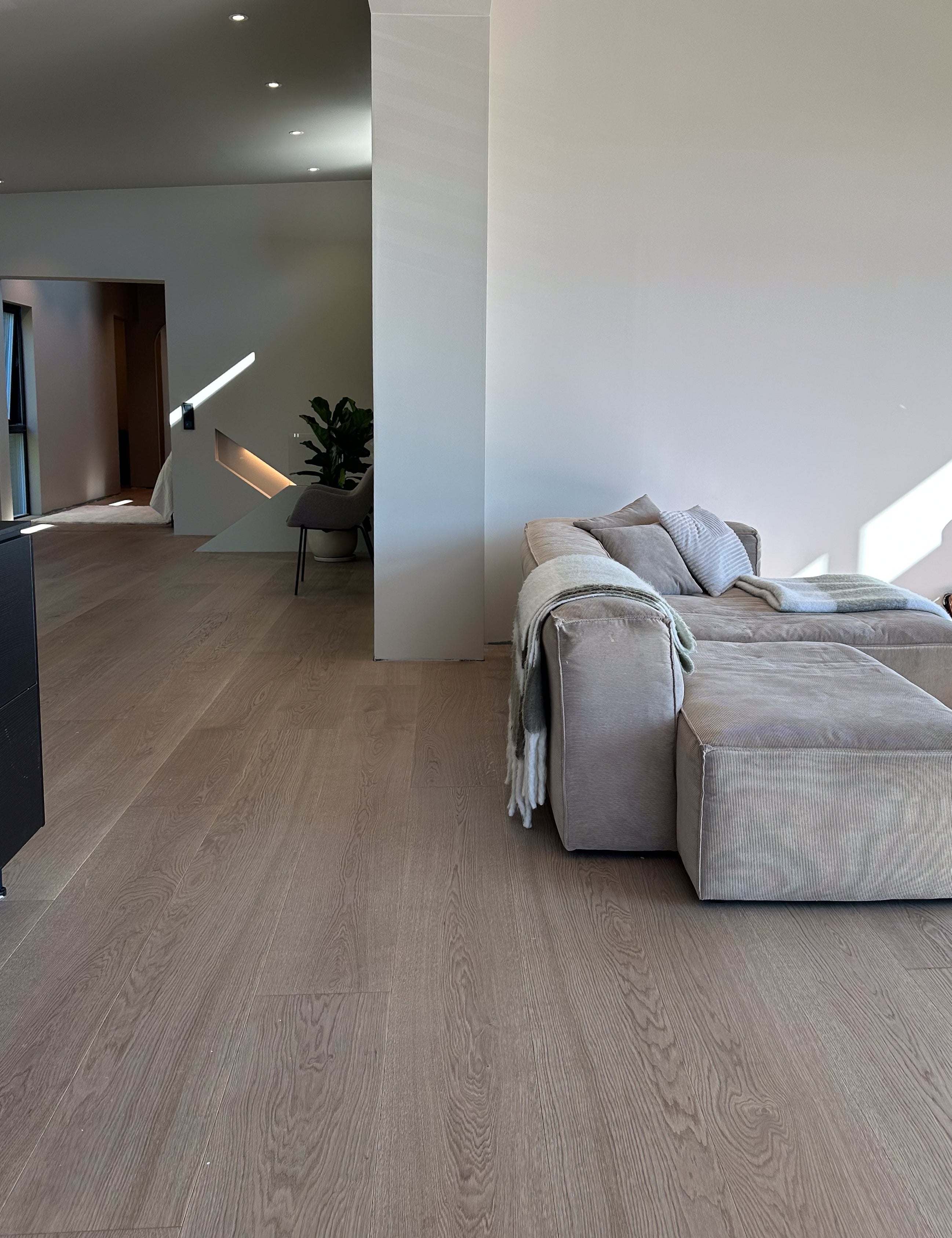 Enstavs- og fiskebensparkett i Moonstone - Gjøvik