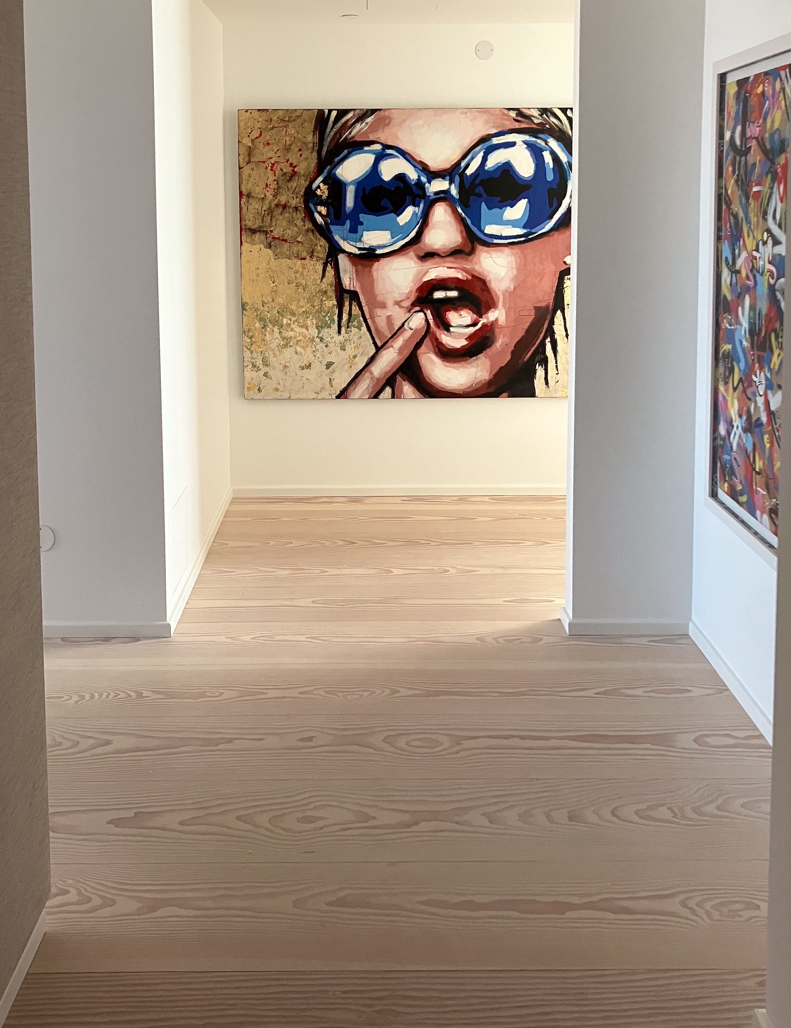 lys enstavsparkett i douglasgran i moderne hjem